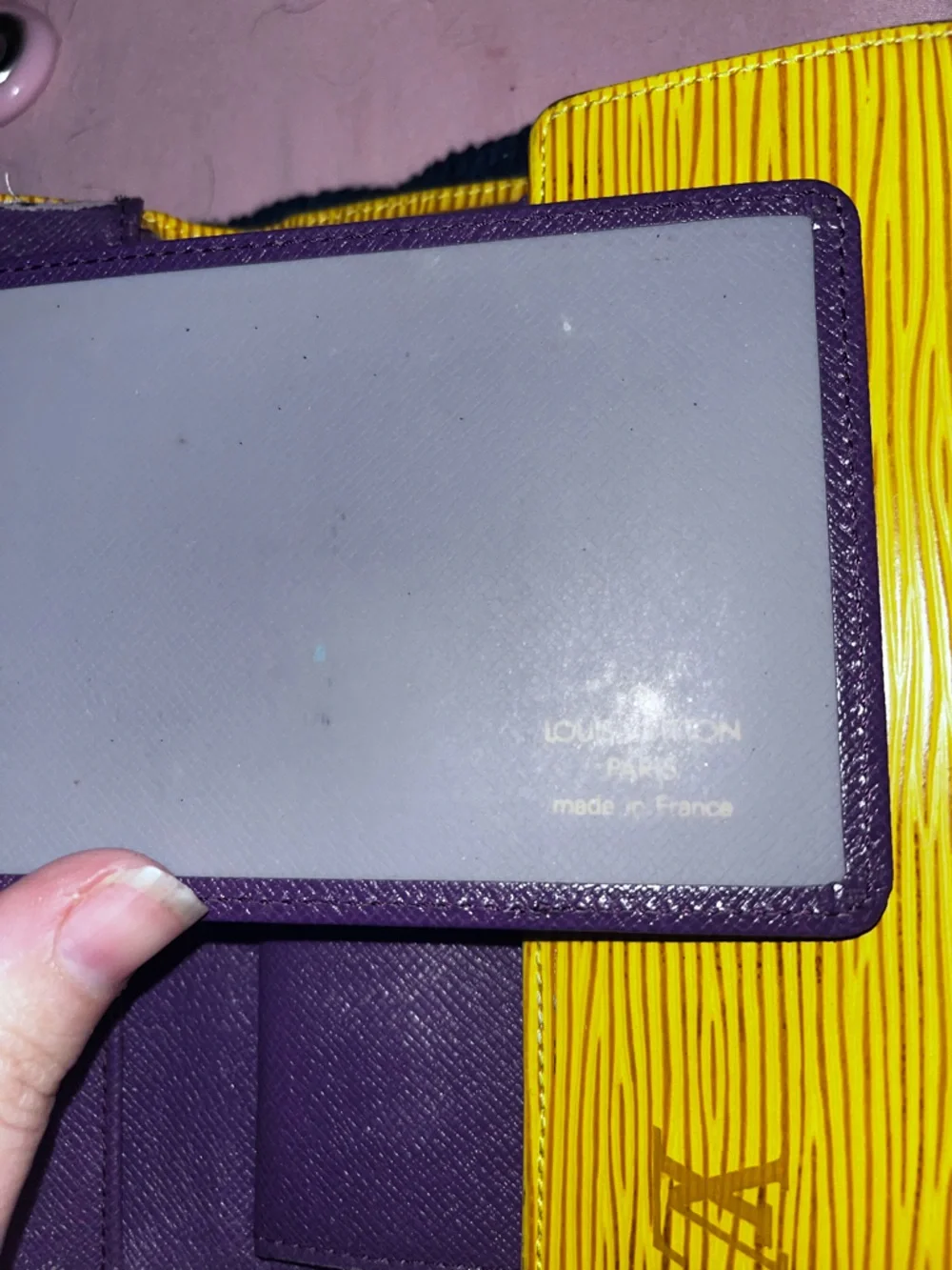 Louis Vuitton Yellow Epi Leather Tri fold Double Wallet- AUTHENTIC